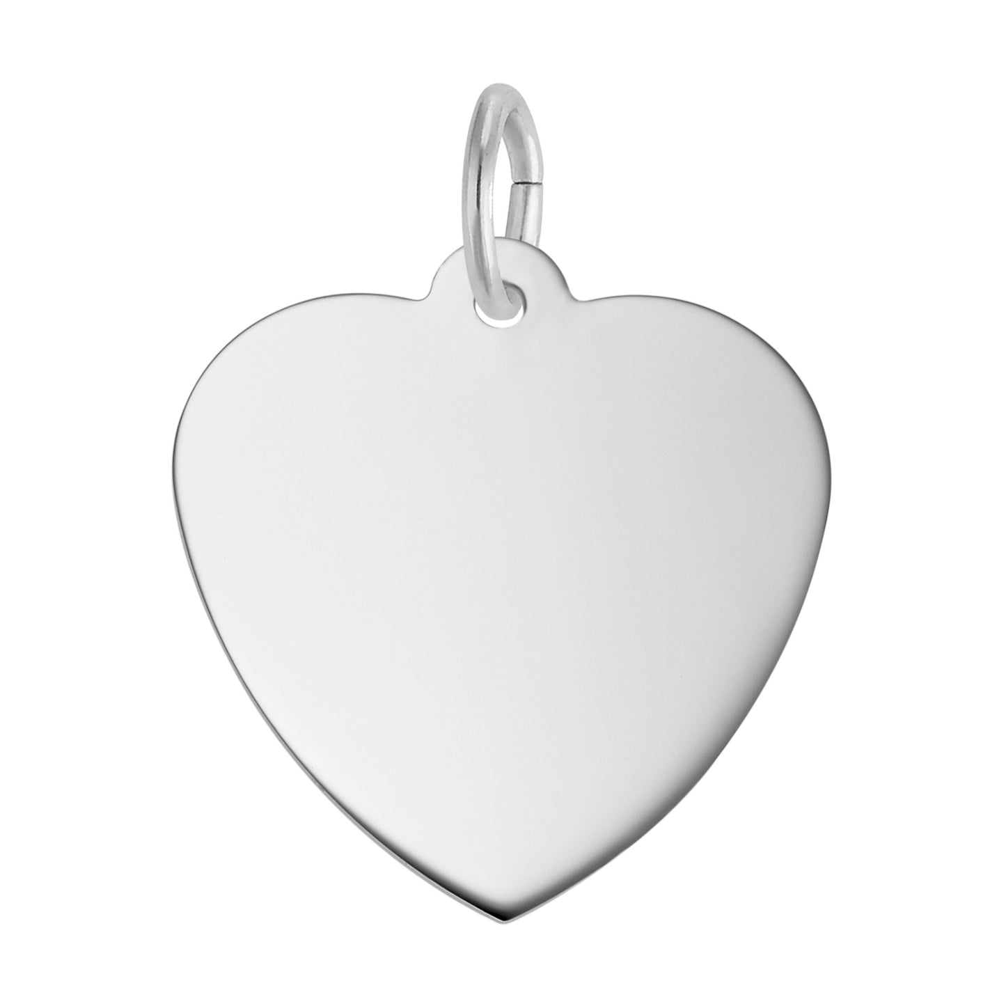 The Rembrandt Charms Small Classic Heart (4609SS) by Rembrandt is a polished sterling silver heart charm with a smooth, reflective surface and small round loop for attaching to a chain. This classic pendant has no engravings or decorations.