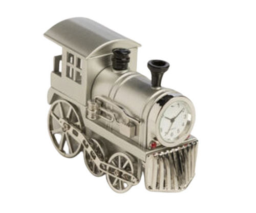 Sanis Mini Clock - Mini Train Clock Silver - C3586