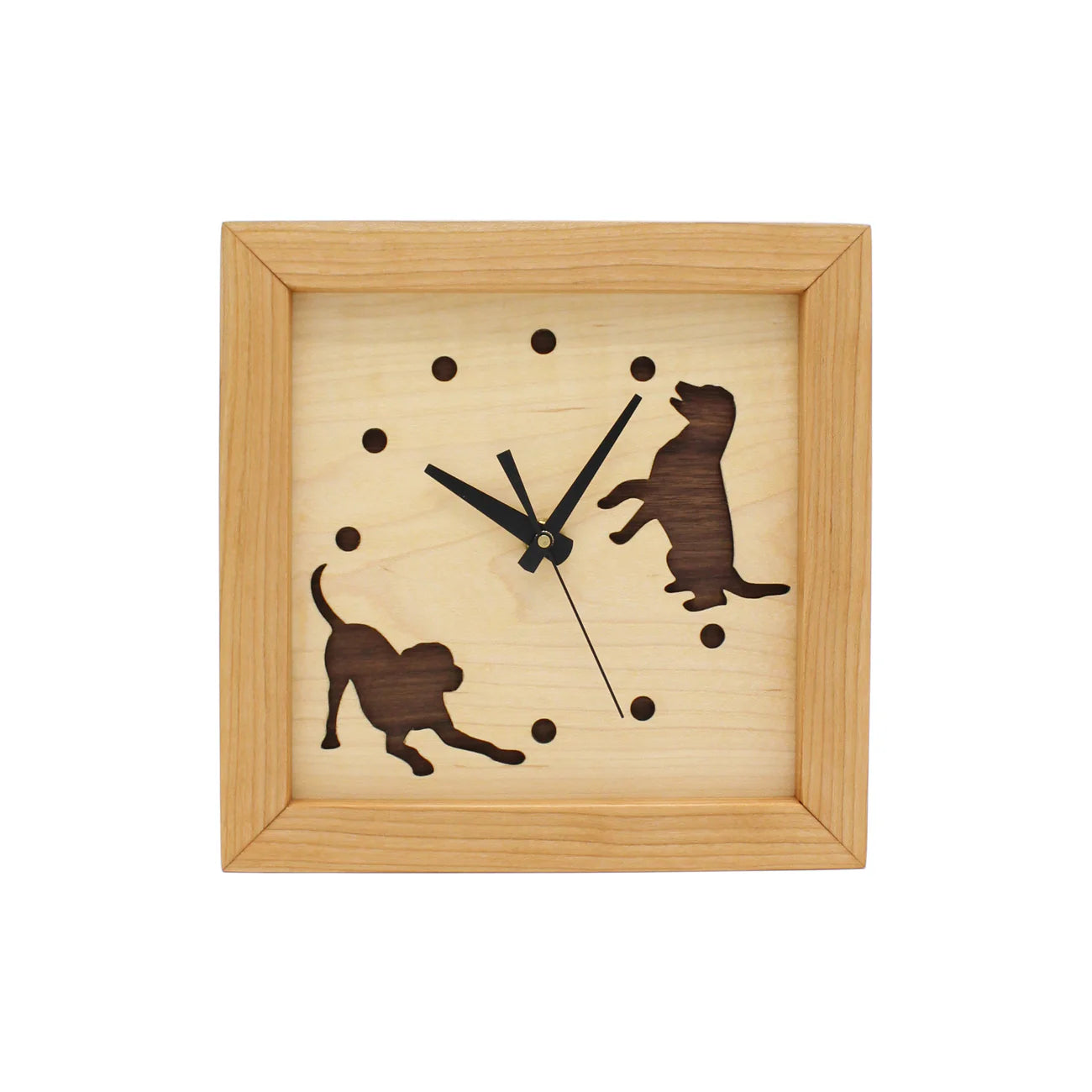 Sabbath Day Woods - Dogs at Play Box Clock