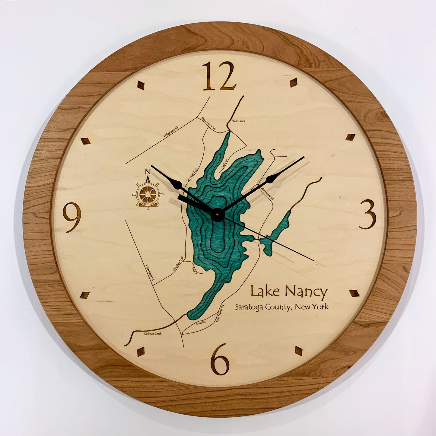 Lake Clock - Lake Nancy - Custom Wooden Lake Clock - New York