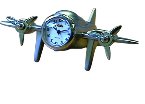 Sanis Mini Clock - Airplane Propeller - C282SIL