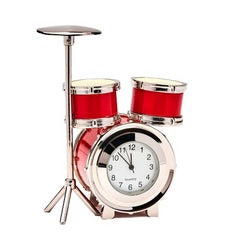 Sanis Mini Clock - Drum Set Red - N47RD