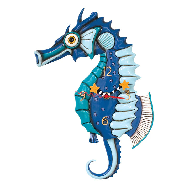 Allen Designs Clock - Salty Seahorse Clock - P1468