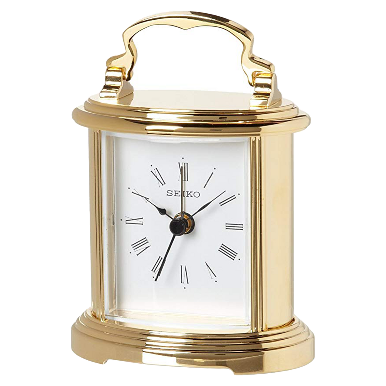 Seiko Clock - Gold Tone Bedside Alarm - QHE109GLH