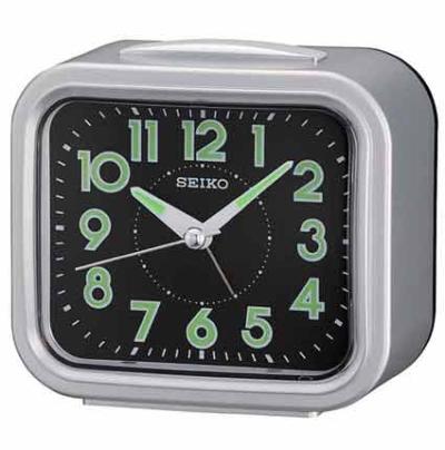 Seiko Clock - Silver Alarm Clock - QHK023S