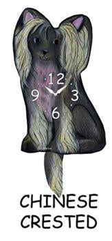 Chinese Crested - Wagging Tail Dog Clock