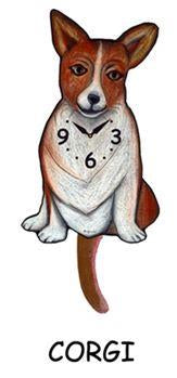 Corgi - Wagging Tail Dog Clock