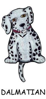 Dalmation - Wagging Tail Dog Clock