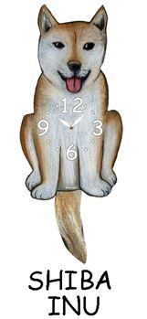 Shiba Inu - Wagging Tail Dog Clock