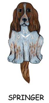 Springer Spaniel - Wagging Tail Dog Clock