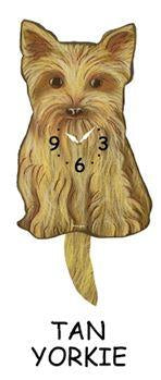Tan Yorkie - Wagging Tail Clocks