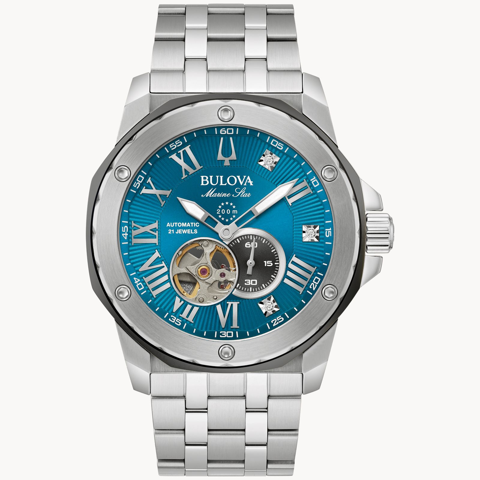 Bulova marine best sale star 200m blue