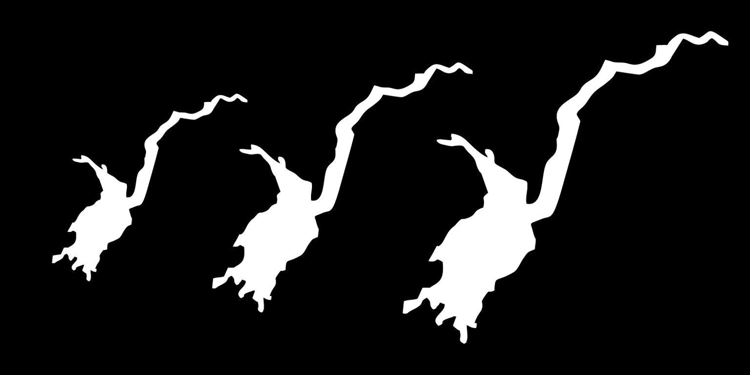 Lake Outline Vinyl Stickers