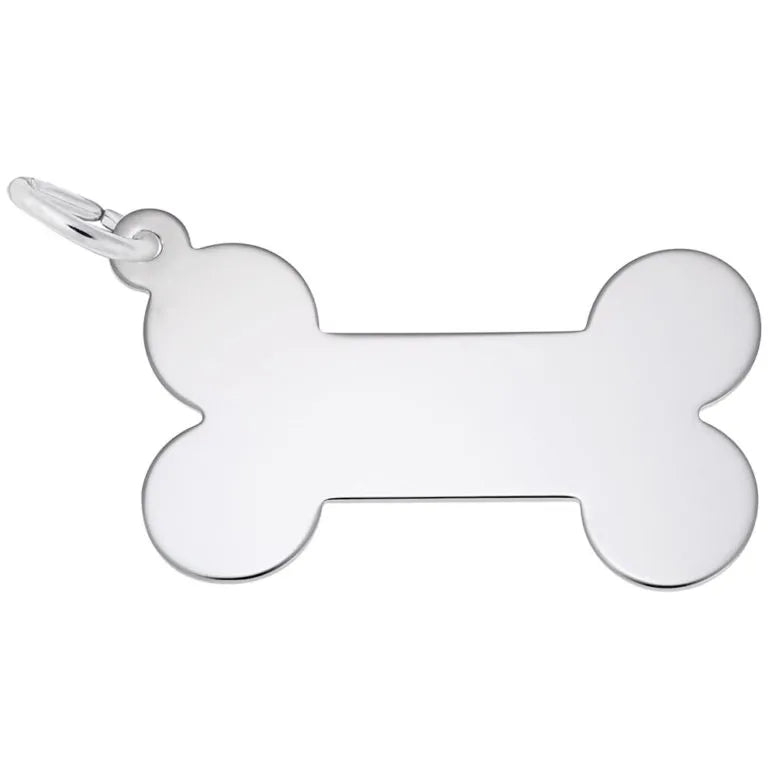 Rembrandt Charms - Flat Dog Bone - 3019SS