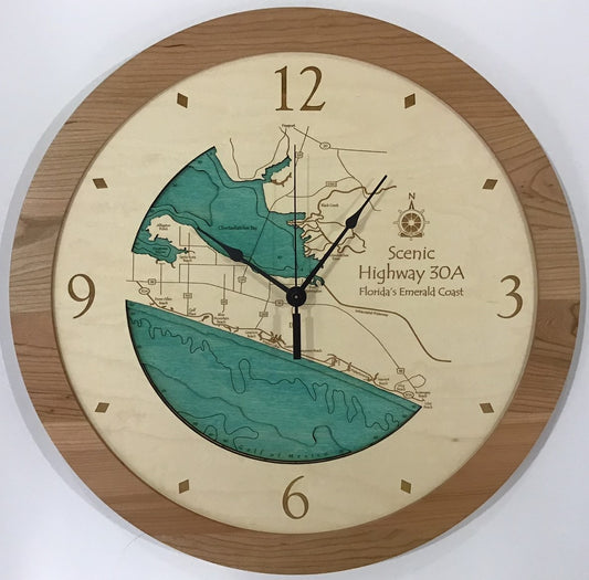 Lake Clock - Route 30A Florida Wall Clock