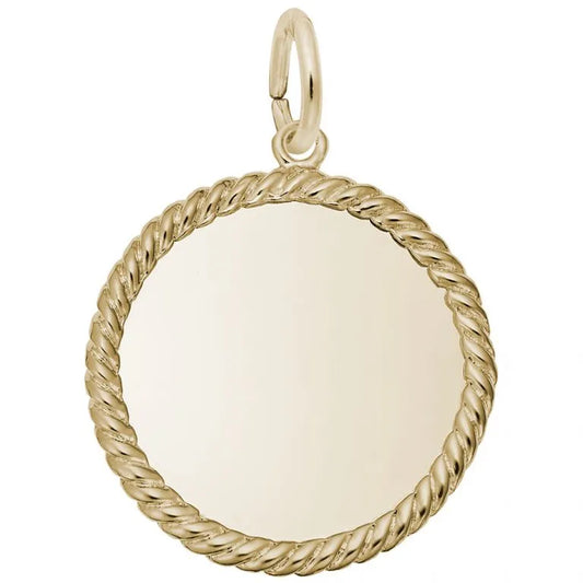 Rembrandt Charms - Small Rope Disc - 8179GP