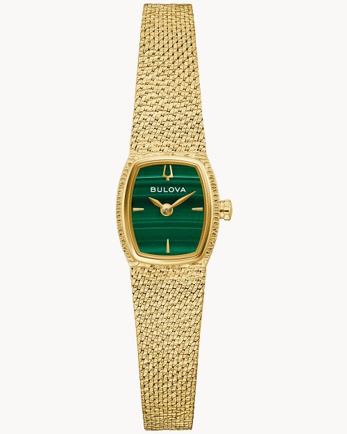 Bulova Watch - Malachite Goddess of Time - 97L184