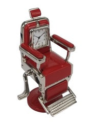 Sanis Mini Clock - Barber Chair Red - C434RD