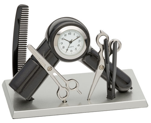 Sanis Mini Clocks - Hair Dresser Black - CK365BK