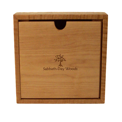 The Sabbath Day Woods - Cats At Play Box Clock is a square wooden clock featuring playful cat designs and artisan craftsmanship—an ideal gift for cat lovers who appreciate unique, handcrafted pieces by Sabbath Day Woods.