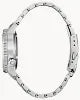 Side view of the Citizen Watch - Promaster Dive - EO2027-50X in silver with a metal link band, highlighting its thickness, bezel, crown, and clasp by Citizen against a white background.