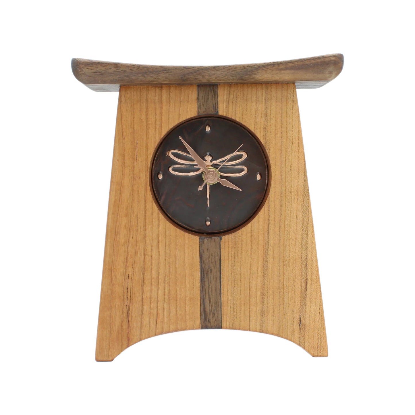 Sabbath Day Woods - East of Appalachia-Bronze Dragonfly Mantel Clock