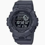 The G-Shock Watch - G-Shock Move - GBD-800UC-8CR by VLC Distribution Co. features a rugged design, digital display for time and date, large buttons, and fitness tracking when paired with the CASIO WATCHES app.
