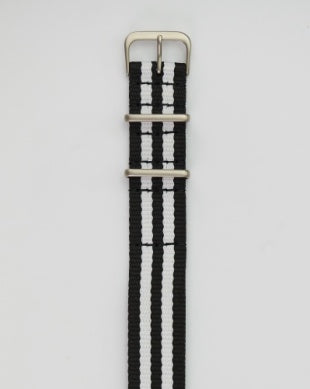 HR Watchband - White Black 24mm - MS4230