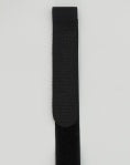 Close-up of a Hadley Roma HR Watchband - NYLON/VELCRO BLK 19R, model MS4310, featuring a rounded end and black nylon Velcro construction, displayed against a plain light gray background.