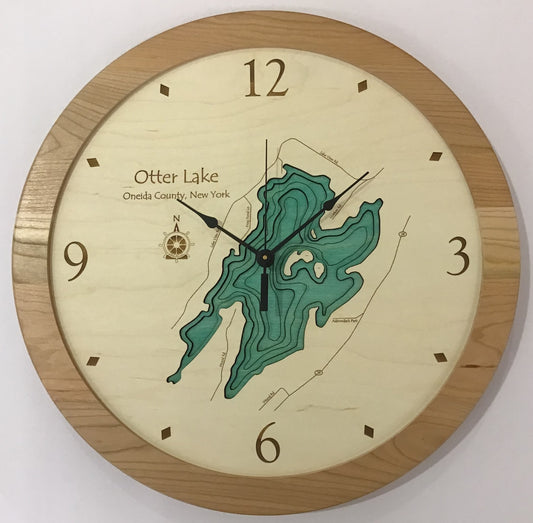 Lake Clock - Otter Lake NY Lake Map Clock