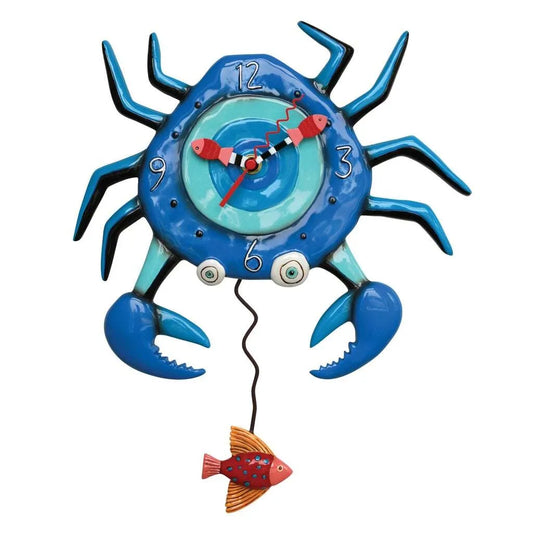 Allen Designs Clock - Blue Crab - P1654