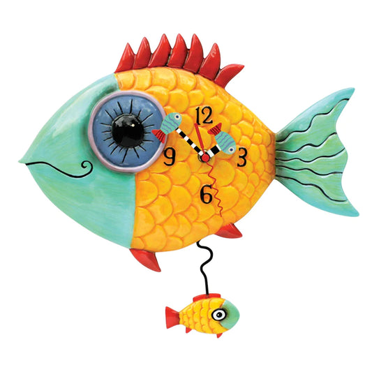 Allen Designs Clock - Wide-Eyed Fishy - P8056
