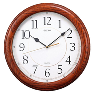 Seiko Clock - Solid Oak, Arabic Numbers, Quiet Sweep - QXA129BLH