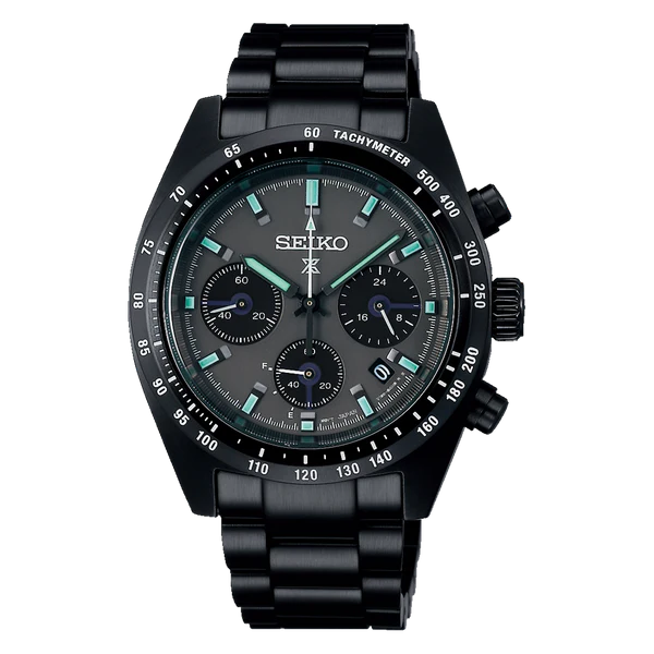 Seiko Watch - Prospex Speedtimer Black Solar Chronograph - SSC917