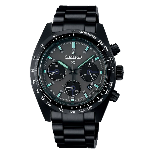 Seiko Watch - Prospex Speedtimer Black Solar Chronograph - SSC917
