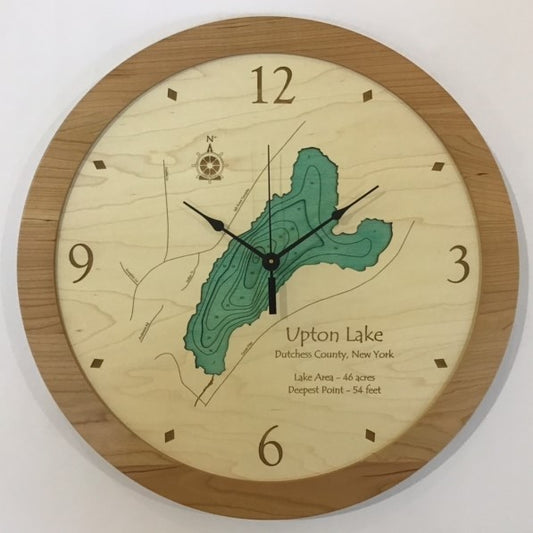 Lake Clock - Upton Lake NY Lake Map Clock