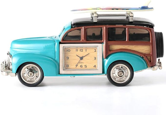 Tokyobay Mini Clock - Woody Turquoise - C3315-TRQ