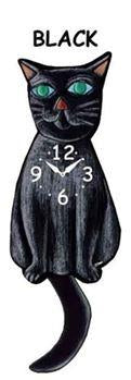 Cat - Black Cat - Wagging Tail Clock