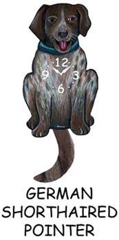 German Shorthaired Pointer - Wagging Tail Dog Clock