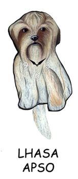Lhasa Apso - Wagging Tail Dog Clock