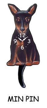 Miniature Pinscher - Wagging Tail Dog Clock