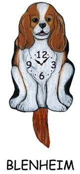 King Charles Blenheim - Wagging Tail Clock
