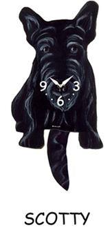 Scotty Wagging Tail Dog Clock - Time Square Clock Shop